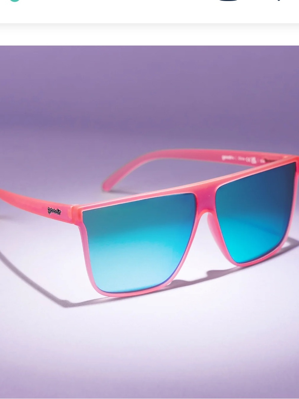 Pink goodr sunglasses fly g
